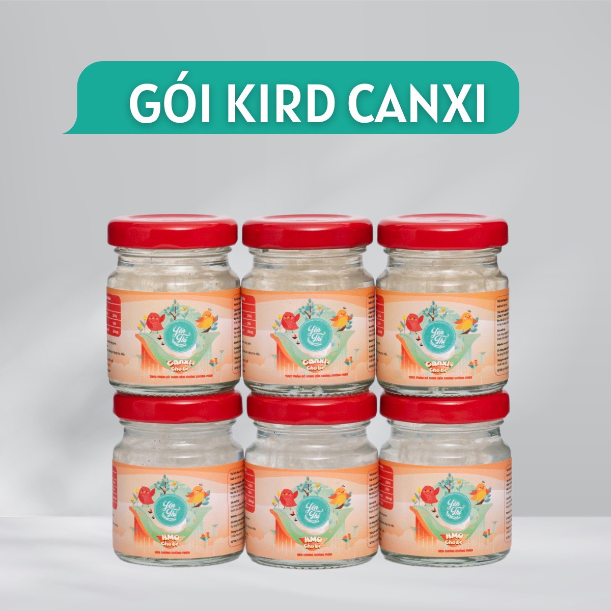 Yến Thị- Gói yến dành cho bé-Yến kird bổ sung canxi, HMO-hũ 42ml- Yến sào Nha Trang