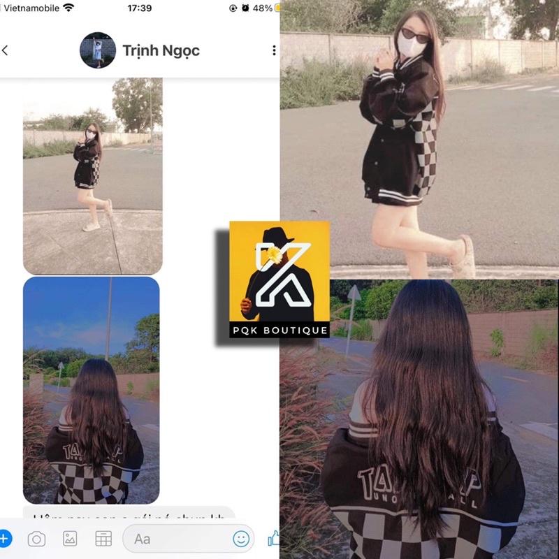Áo Khoác Bomber Jacket UNO TAKKEP dáng rộng