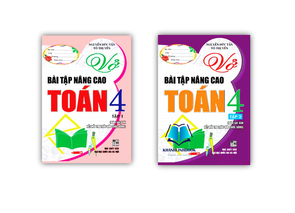 Sách - Combo Vở Bài Tập Nâng Cao Toán 4 - Tập 1 + 2