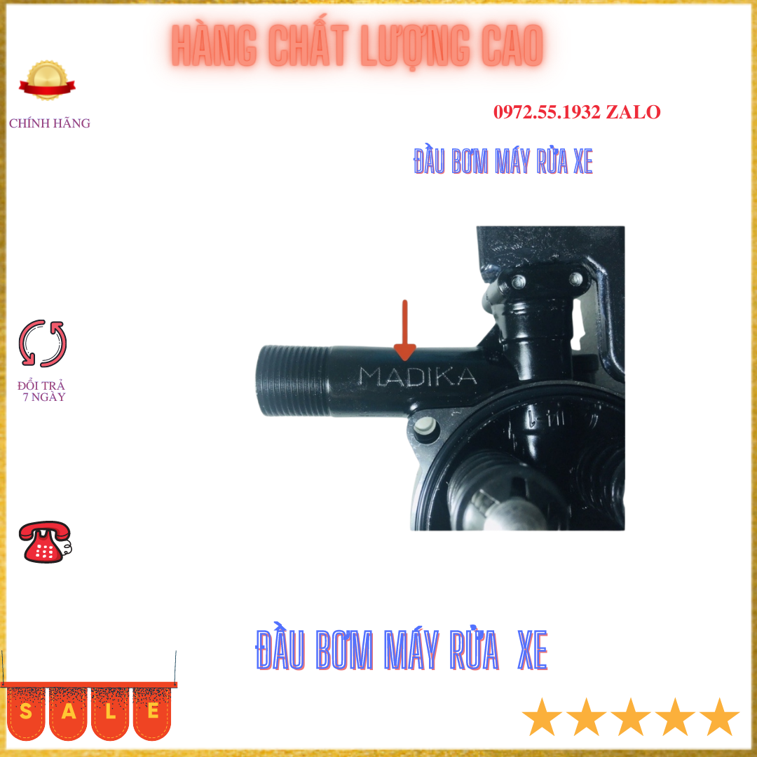 Đầu bơm máy rửa xe mini gia đình