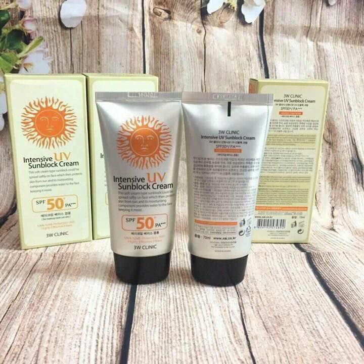 Kem chống nắng SUN BLOCK 3W CLINIC Hàn Quốc 70ml