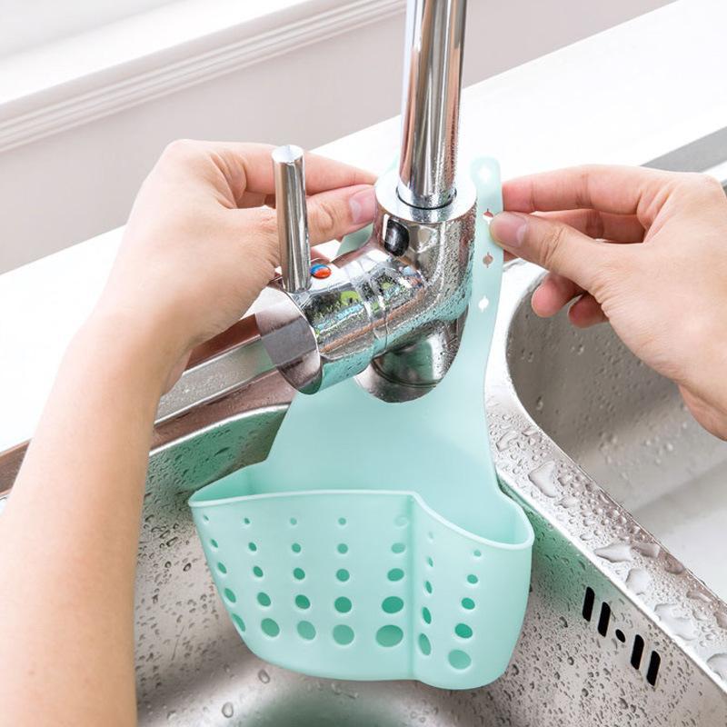 GIỎ ĐỰNG ĐỒ TREO BỒN RỬA CHÉN / GIỎ NHỰA ĐỰNG GIẺ RỬA BÁT ĐĨA CÓ THỂ ĐIỀU CHỈNH TIỆN LỢI