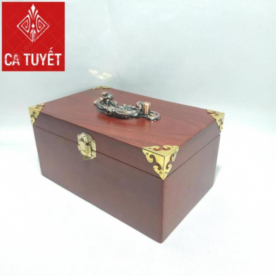 HỘP TRANG SỨC KHÓA ĐỒNG GỖ HƯƠNG CHUẨN 100%