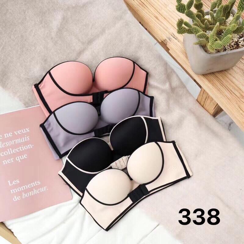 Áo ngực chống tụt cài trước áo lót nữ cúp ngực mặc váy hở vai nâng ngực