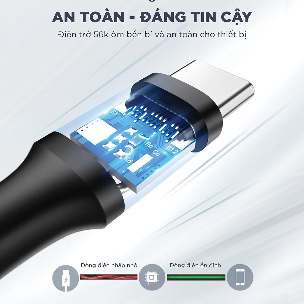 Cáp sạc nhanh UGREEN US287 USB 2.0 sang USB Type-C, điện áp 3A, độ dài từ 0.25m đến 2m  - Hàng chính hãng