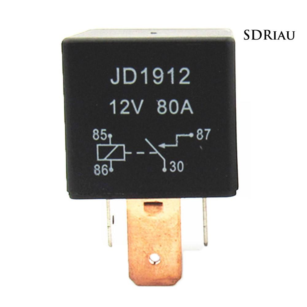DC Rơ Le Khởi Động Jd1912 Universal 12v 80a 4pin Dc Amp Spdt Cho Xe Hơi