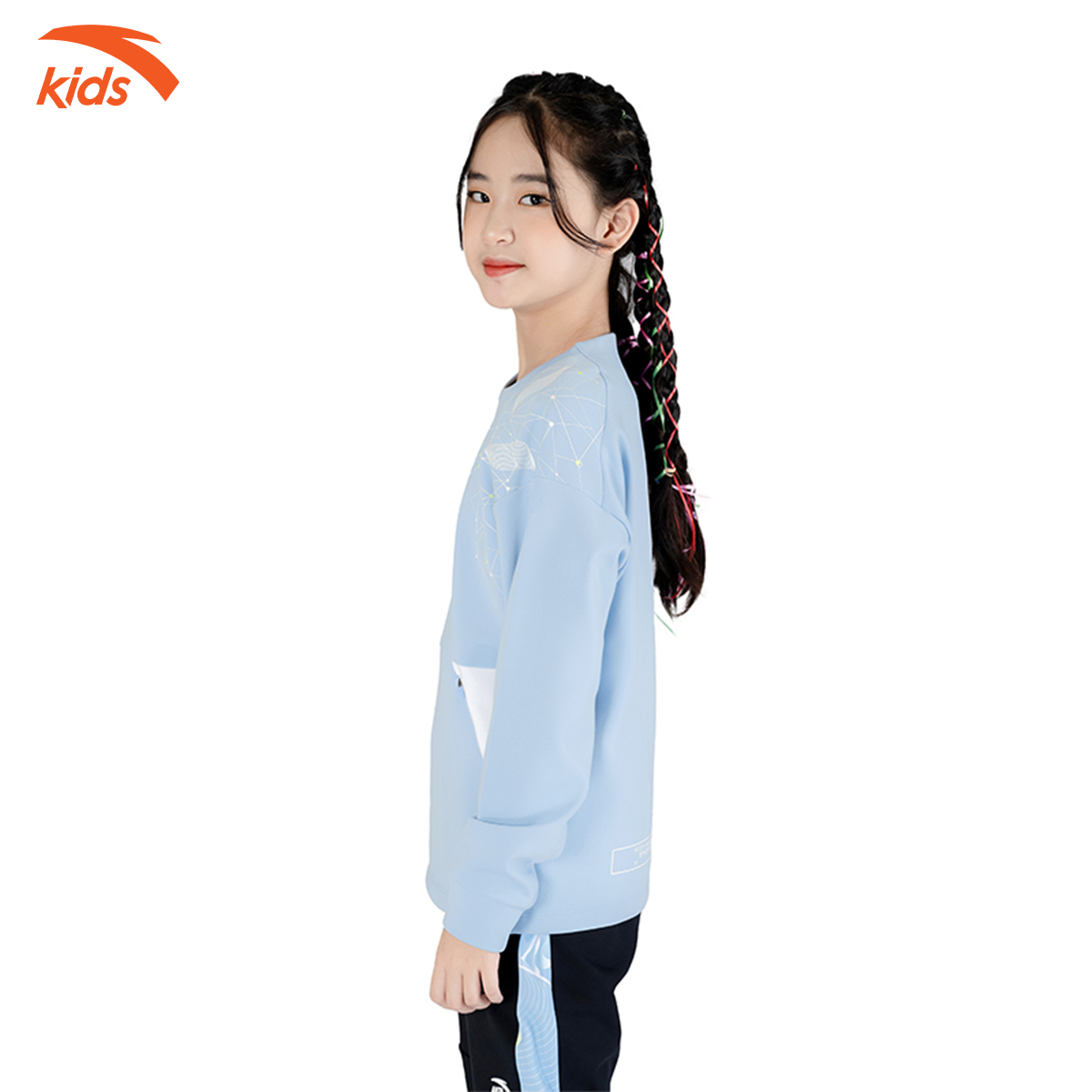 Áo nỉ thời trang bé gái Anta Kids 362235704