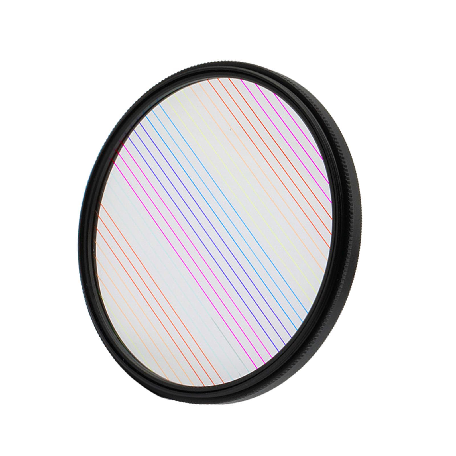 1Pc Streak Filter Anamorphic w/Rotating for Video 77mm Rainbow Streak