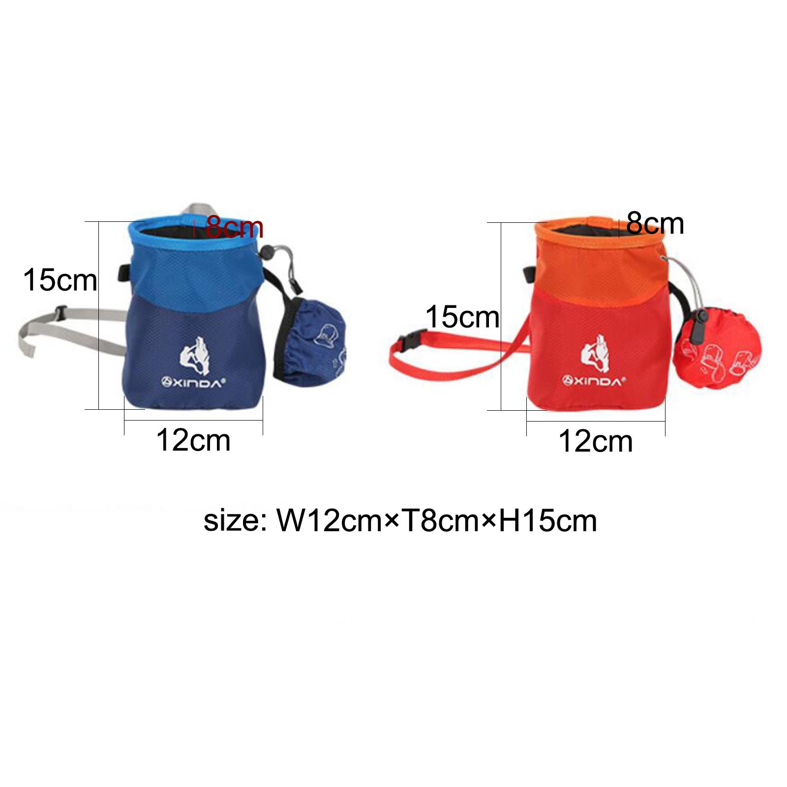 Rock Climbing Chalk Bag Chalk Bucket for Weightlifting Gymnastics Cross Fit blue