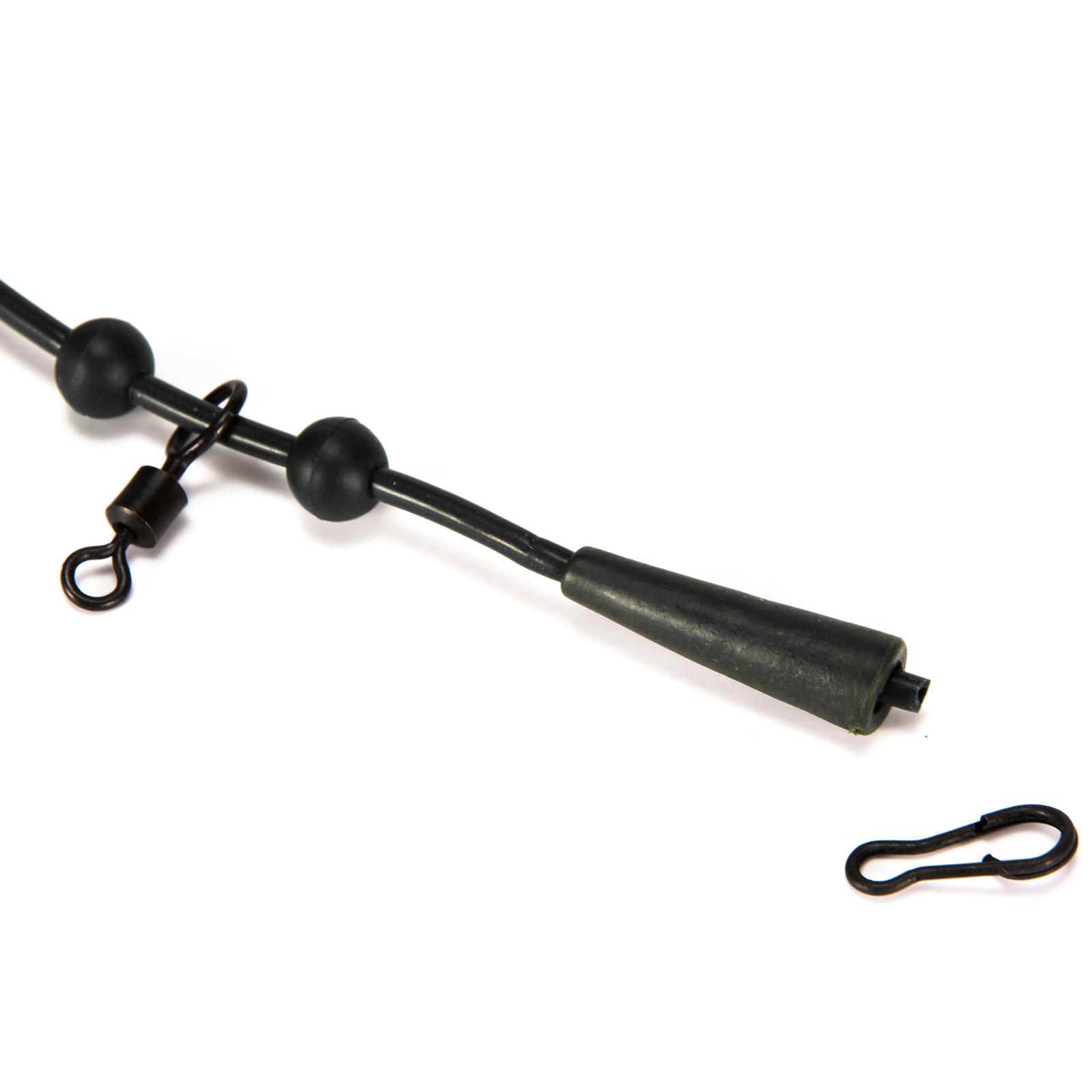 3 Sets Silicone 1m Fishing Rig Tubing Carp Fishing Pre Rigged Helicopter Chod Hair Rig Tube Sleeves Hose Bead Rig Rolling Swivel