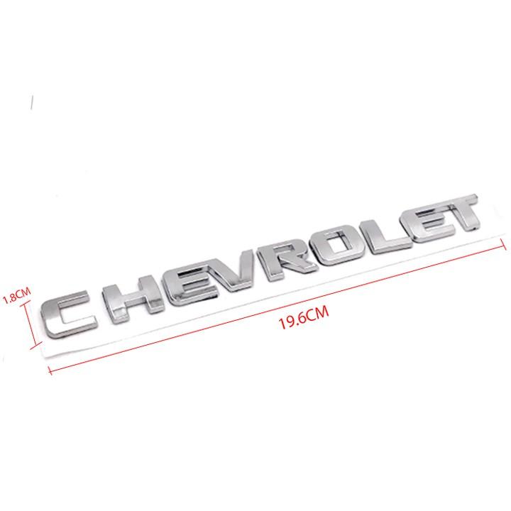 Tem Logo Nổi Chevrolet Dán Trang Trí Đuôi Xe - tem xe