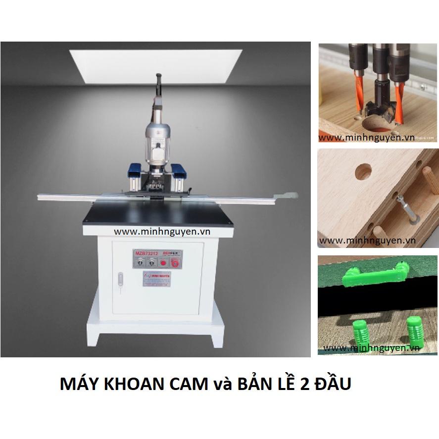 Máy khoan cam và bản lề 3 đầu