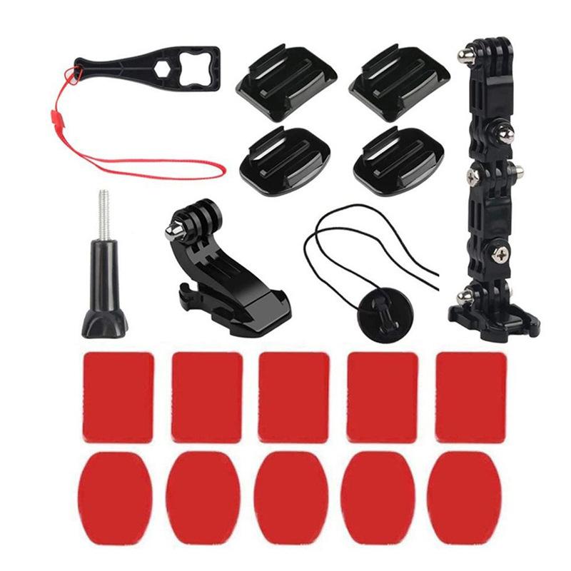 34in1 Mũ bảo hiểm xe máy cằm Mount Bộ dụng cụ cho GoPro Hero 10 9 8 7 6 5 Phụ kiện máy ảnh Osmo