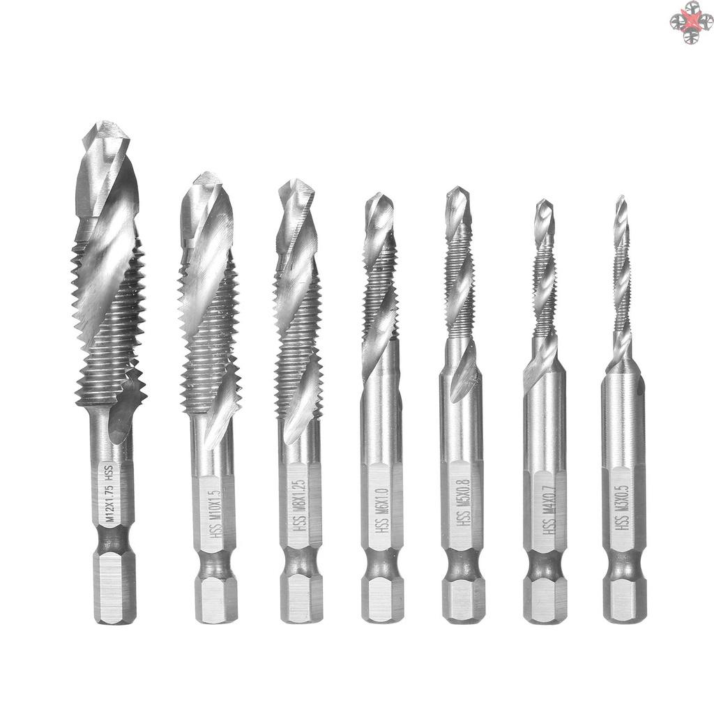 Bộ 7 Mũi Khoan Hss M3-M12 1 / 4 Inch