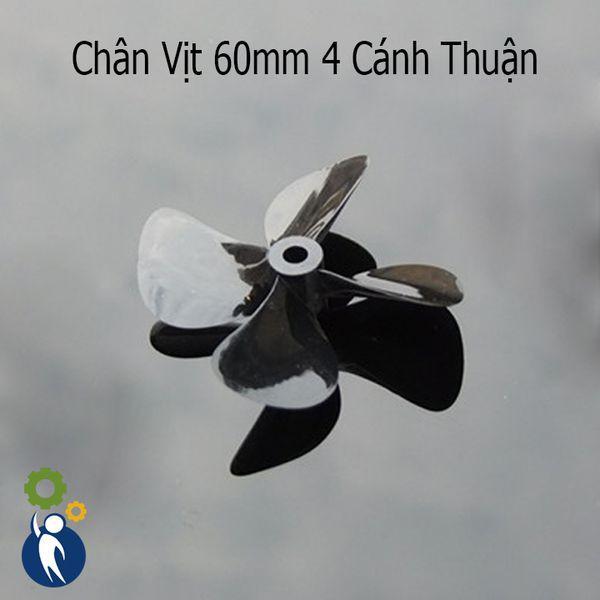 Chân Vịt 60mm 4 Cánh Thuận Lỗ Trục 4mm
