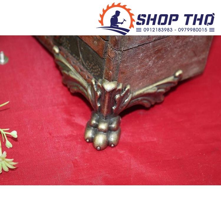 Chân hộp gỗ giả cổ cánh dơi lắp hộp gỗ lớn