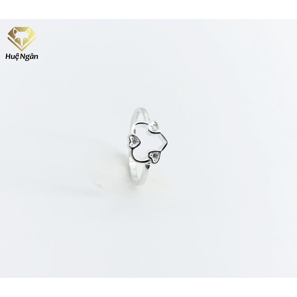 Nhẫn bạc Ý 925 Huệ Ngân - Tim Xinh RYR140074