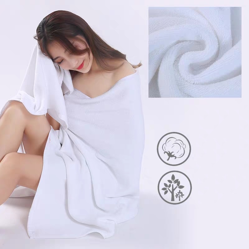Khăn tắm khách sạn xuất dư kt 70cm x 140cm nặng 500 gram dệt 100% cotton