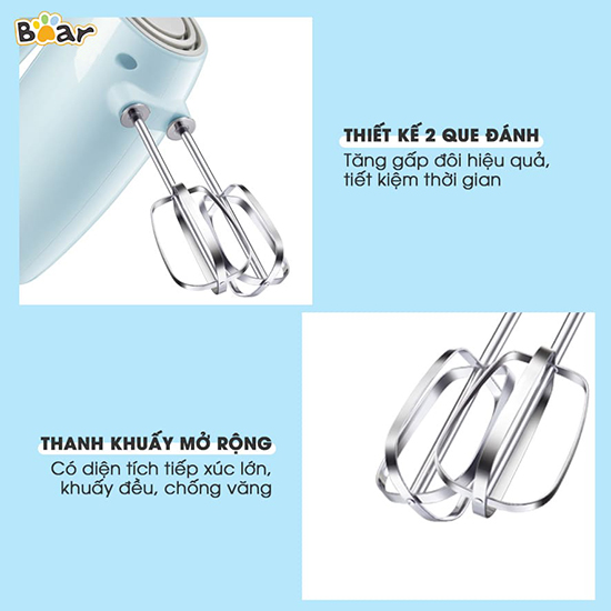 Máy đánh trứng cầm tay Bear DDQ-B02P5 - Hàng Chính Hãng