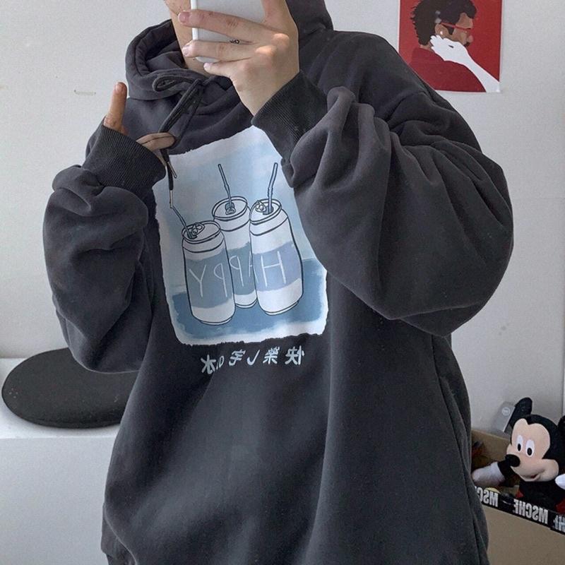 Áo khoác chui đầu hoodie nỉ ngoại tay phồng unisex ulzang nam nữ AN507