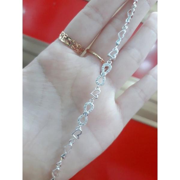 Lắc tay tim bạc YN JEWELRY