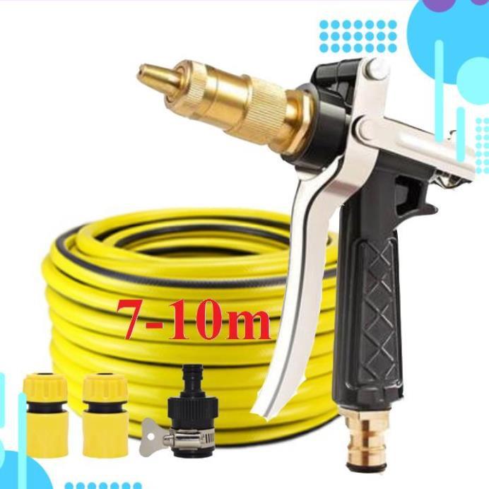 Bộ dây vòi xịt ️bơm nước phun sương️ , tăng áp 3 lần, loại 7m, 10m 206236 đầu đồng,cút,nối đen