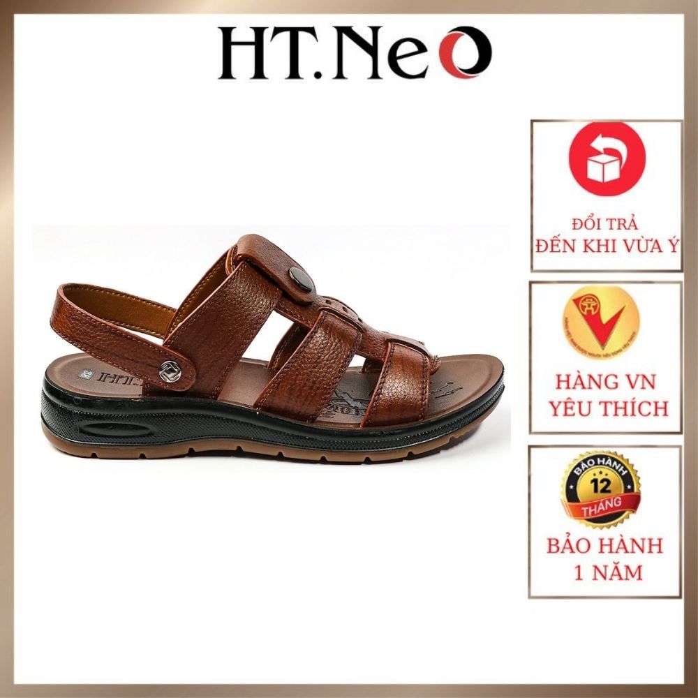 Sandal nam da bò cao cấp đế cao 3.5cm SD96-ND