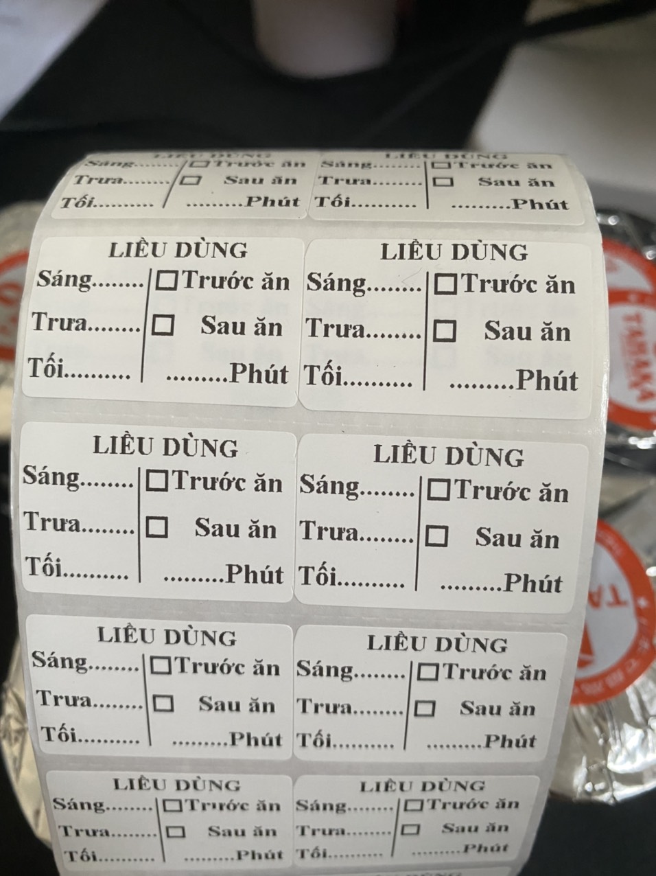 Tem chia liều dùng cho nhà thuốc