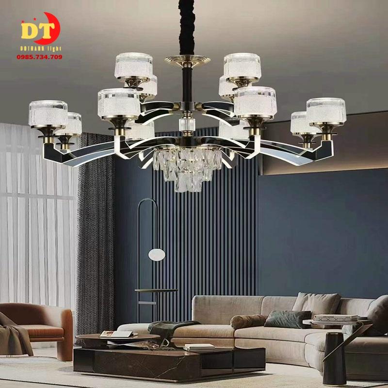 Đèn chùm hiện đại 12 tay phale phòng khách cao cấp DQM
