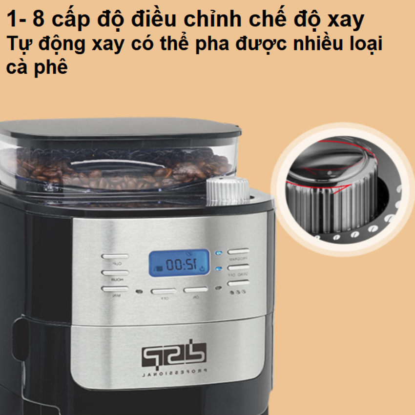 Máy pha cà phê bán tự động thương hiệu DSP KA3055 - Công suất 1000W - HÀNG NHẬP KHẨU