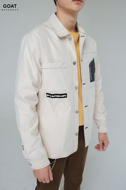 Áo Sơ Mi Khoác Nam Kaki Phối Túi Thời Trang Thanh Lịch GOAT MENSWEAR