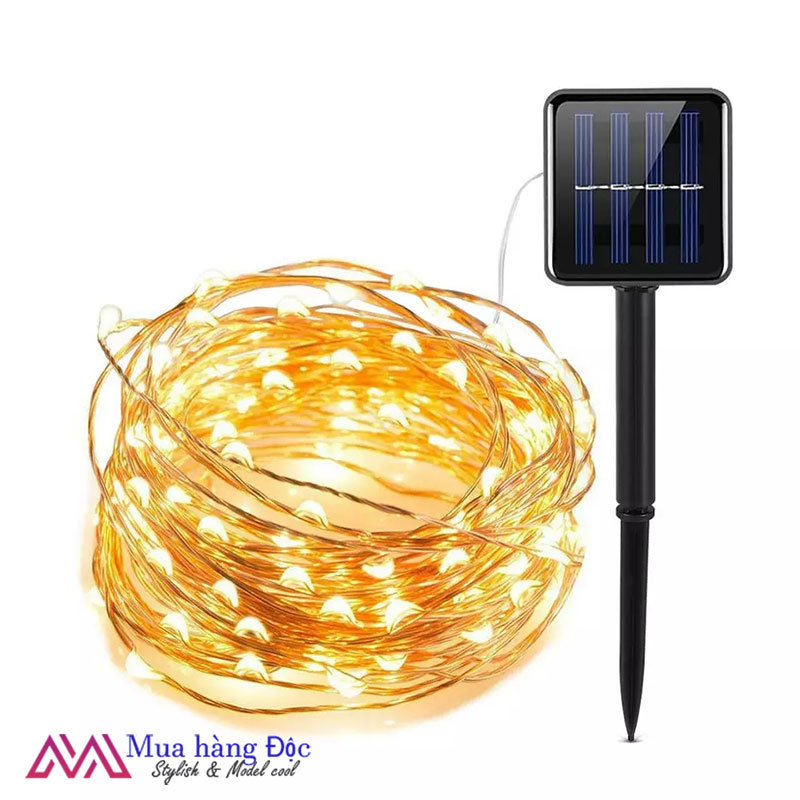 Chuỗi dây đèn trang trí đom đóm ngoài trời năng lượng mặt trời 20 M 200 led