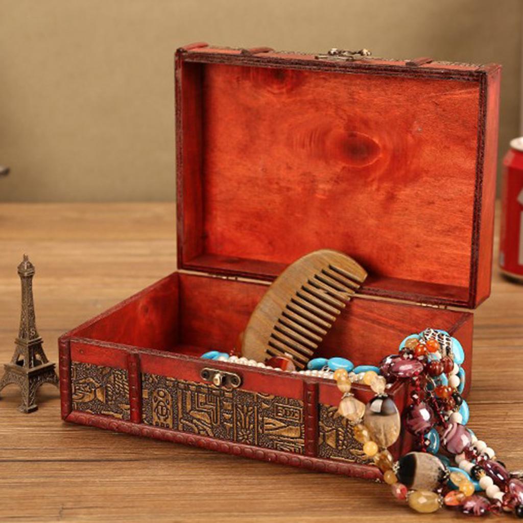 Wooden Jewelry Box Case Storage Box Gift Box Jewelry Organizer Container