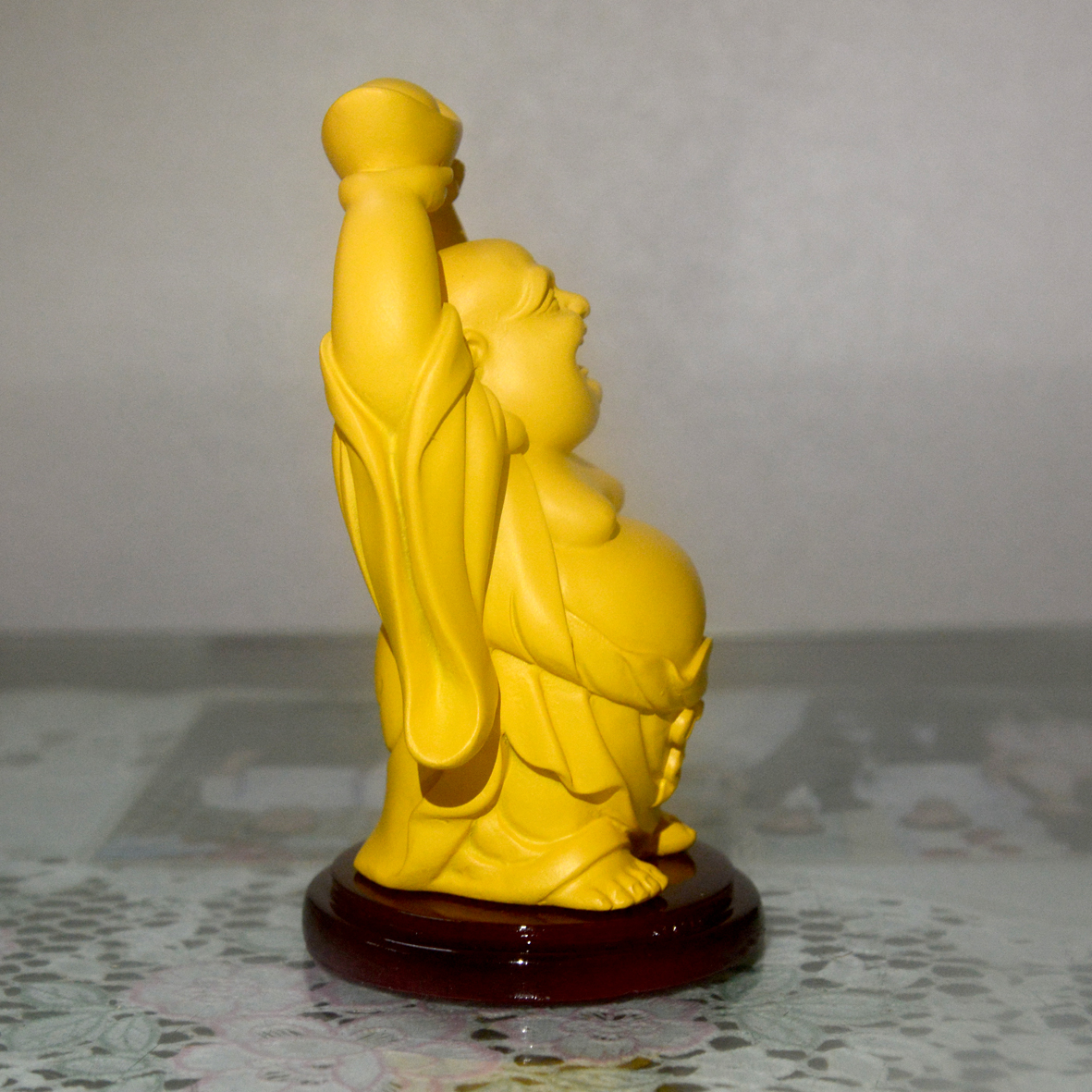 Tượng ngài Di Lặc Bồ Tát nâng thỏi vàng cao 12cm-nhiều mẫu