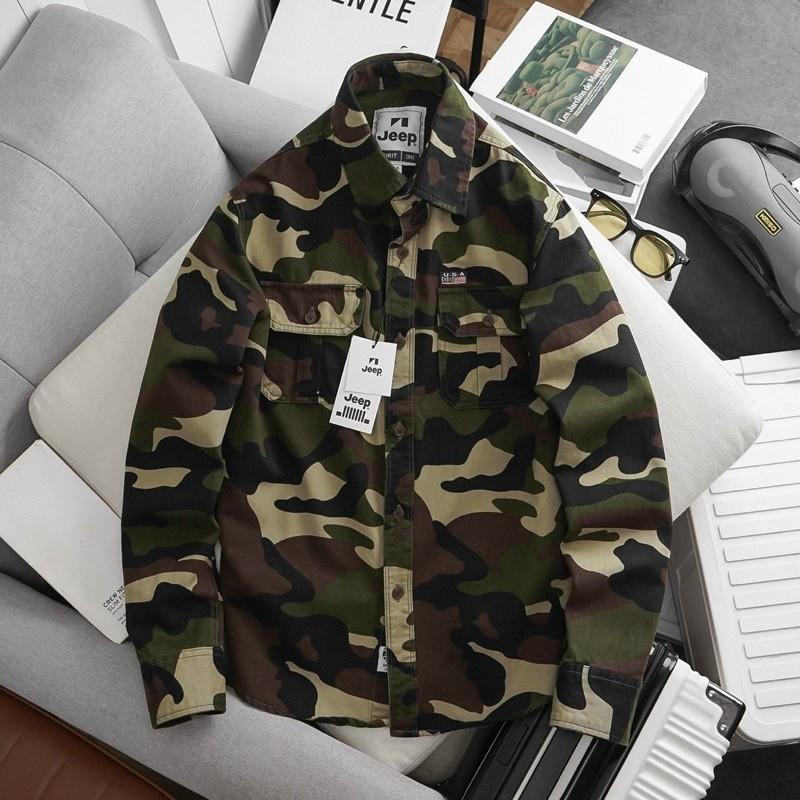 Áo sơ mi phong cách chiến thuật_dã ngoại - Camo vàng