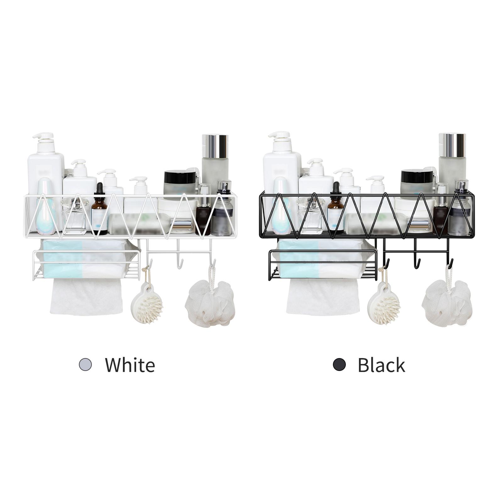 Shower Caddy Bathroom Shelf Organizer Wall Mounted Bathroom Shelf No Drilling Adhesive Shower Storage Basket Rack