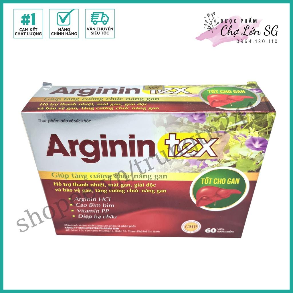 Combo 2 Hộp Viên uống mát gan ARGININ TEX giảm tổn thương gan do bia rượu - Hộp 60 viên