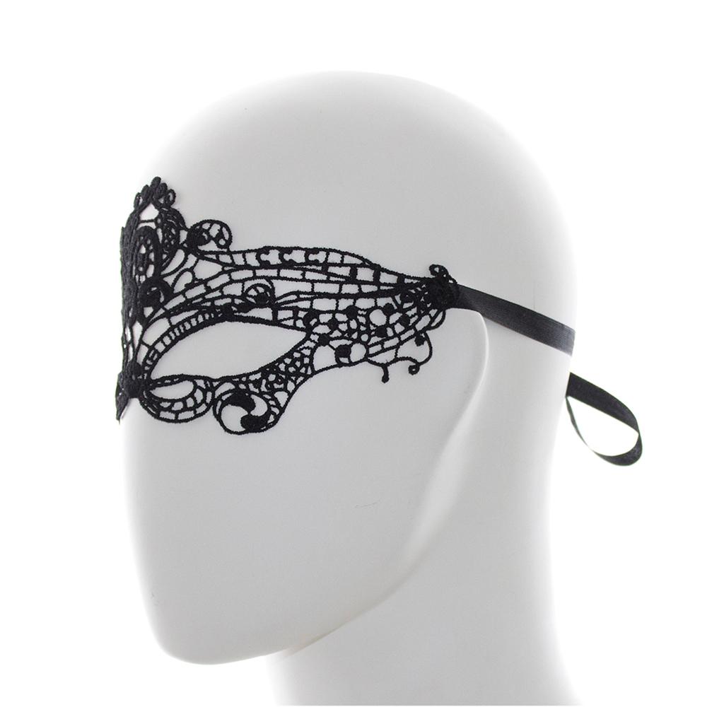 Gorgeous Venetian Black Lace Eye Mask Masquerade Fancy Dress Party Mask