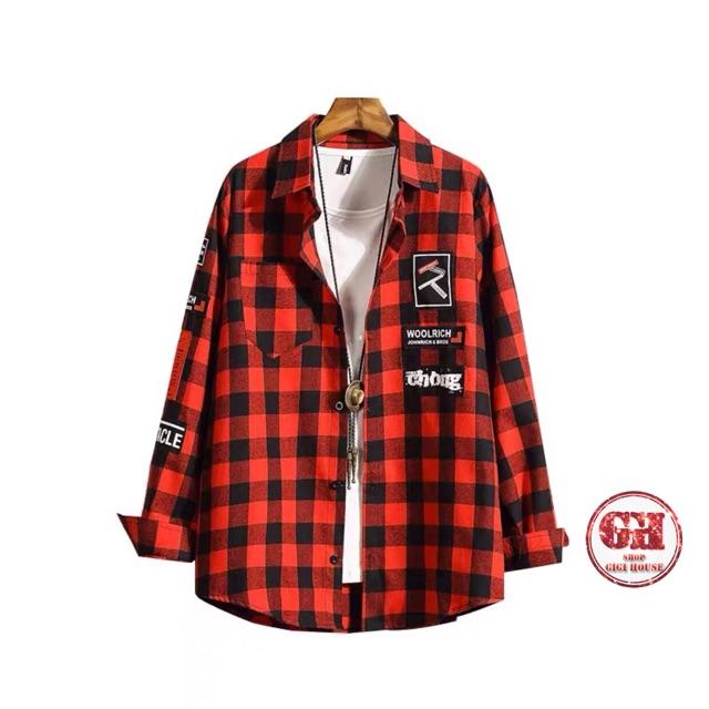 Áo Sơ Mi Caro Sơ Mi Flannel Áo Khoác Nam Nữ FLANNEL CARO In Cực Chất Nhiều Mẫu