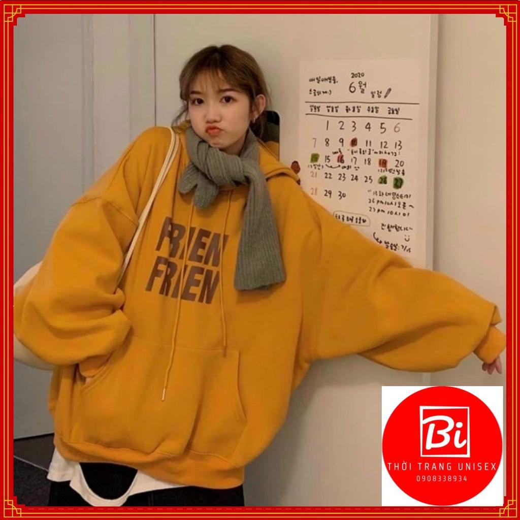 Áo Hoodie FRIEN_ Tay Cánh Dơi Phồng Phom Rộng_Chất Nỉ Bông Ngoại Nhập Không Xù Lông_Hàng May 2 Lớp Nón Siêu Kute