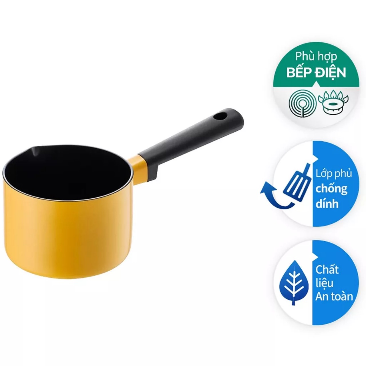 Nồi Quánh 1 Tay Cầm Decor Milk 14cm Màu Vàng LocknLock LDE1142