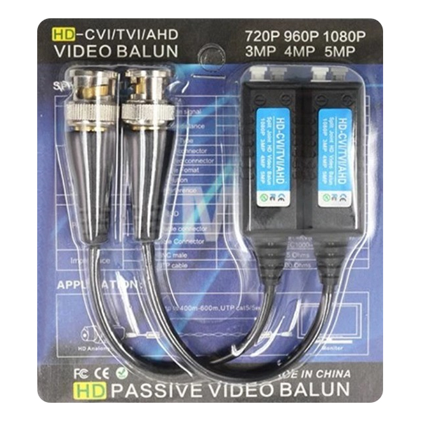 Bộ 5 Video Balun Camera HD 5 MP Chất Lượng Cao, Giữ Chặt Dây Cáp Bằng Nút Nhấn