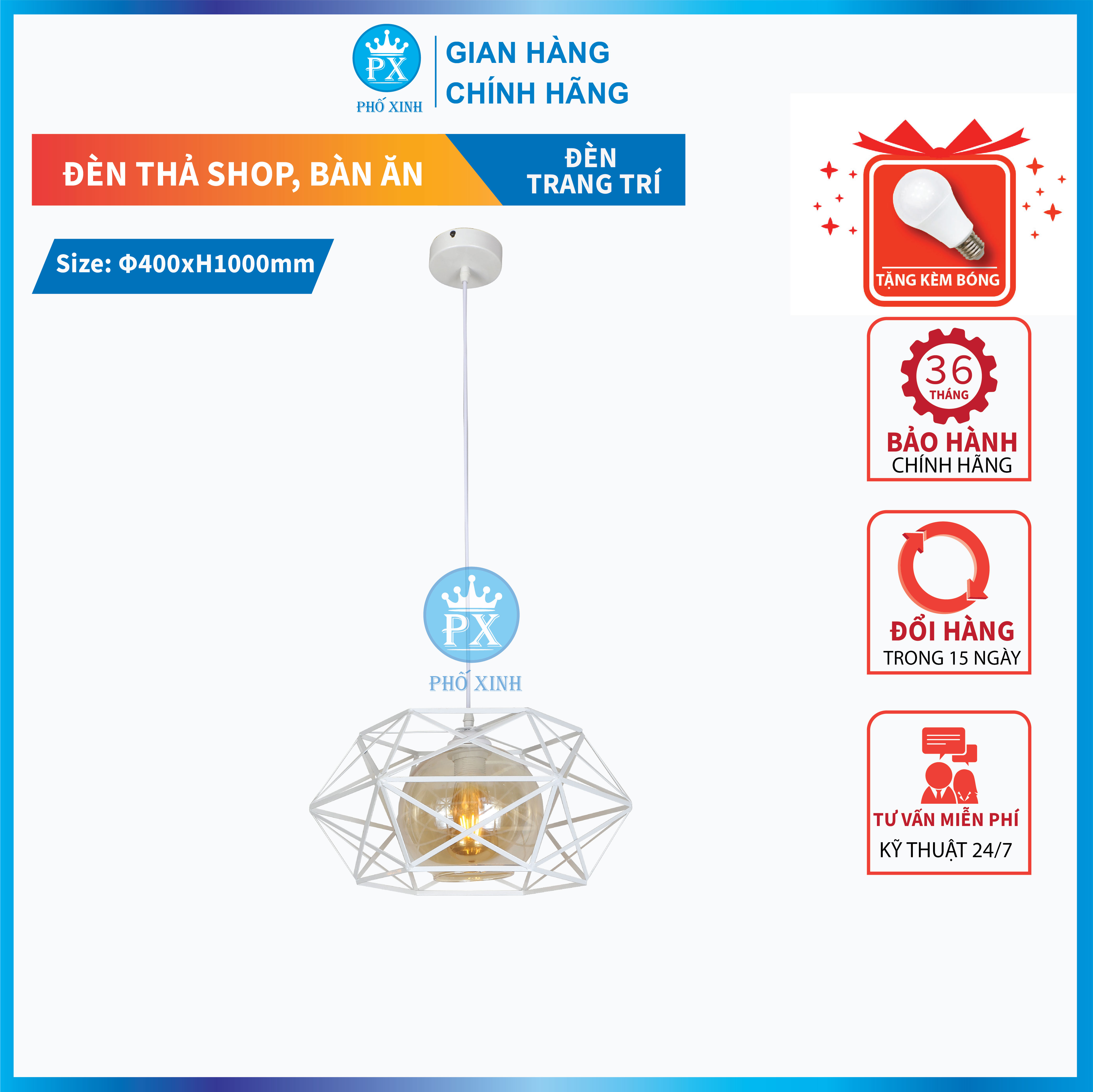 Đèn Thả Đơn, đèn thả shop, coffee, Đèn thả hiện đại - đèn trang tri shop thời trang - đèn trang trí salon