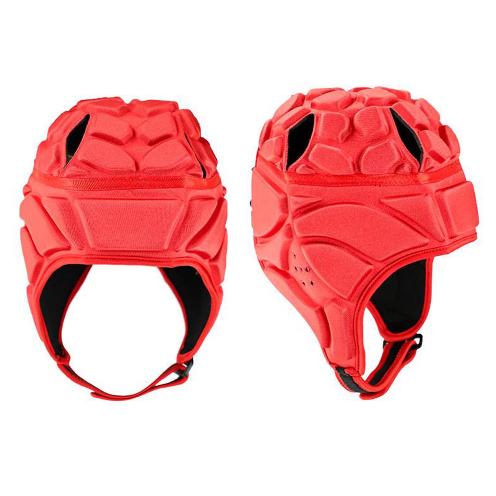 Rugby Helmet Headgear Scrum Cap Hockey Head Protector Protect Hat Red  S