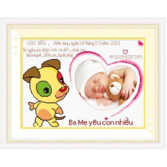 Tranh thêu chữ thập Chó DLH-222710