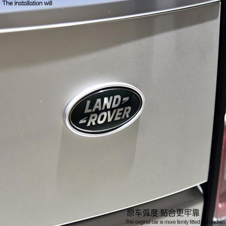 Logo biểu tượng sau xe Land Rover Kích thước 90×48mm, Nhựa ABS + Hợp kim nhôm