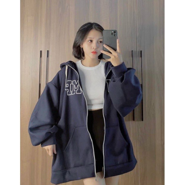 Áo Khoác Hoodie Nỉ Chữ JUMP Có Nón Mũ 2 Lớp - Kiểu Khóa Kéo Zip Nam Nữ Cặp Đôi - Chống Nắng - Thu Đông