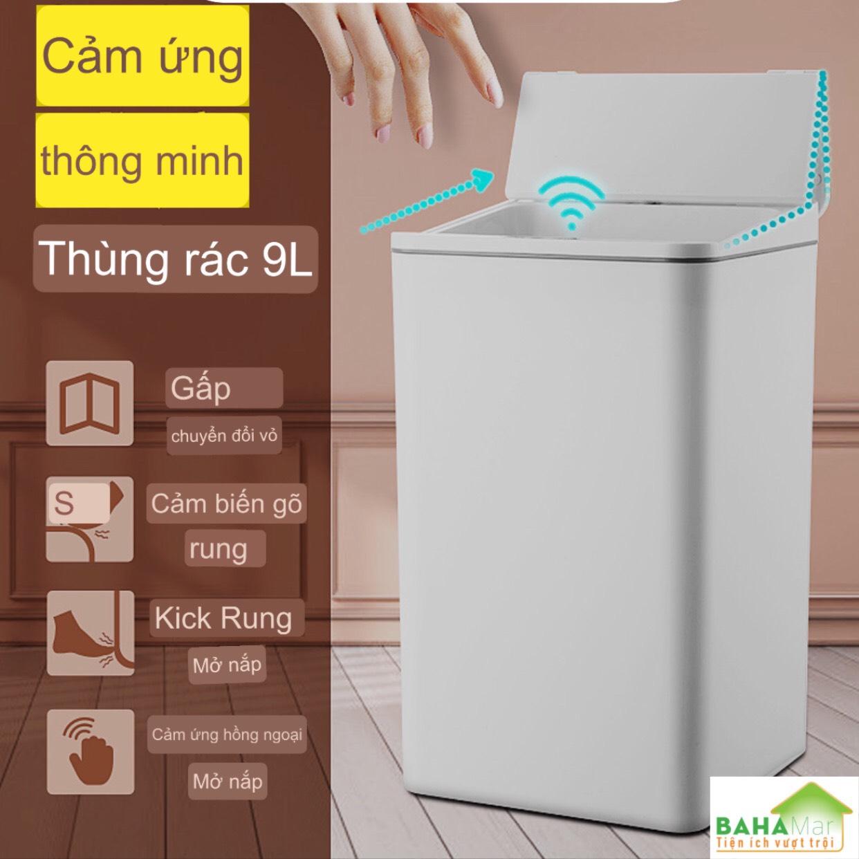 HỘP ĐỰNG ĐA NĂNG TỰ ĐỘNG MỞ BẰNG CẢM ỨNG 9L "BAHAMAR" tiện dụng, thích hợp sử dụng để nhiều thứ cho gọn gàng ngăn nắp