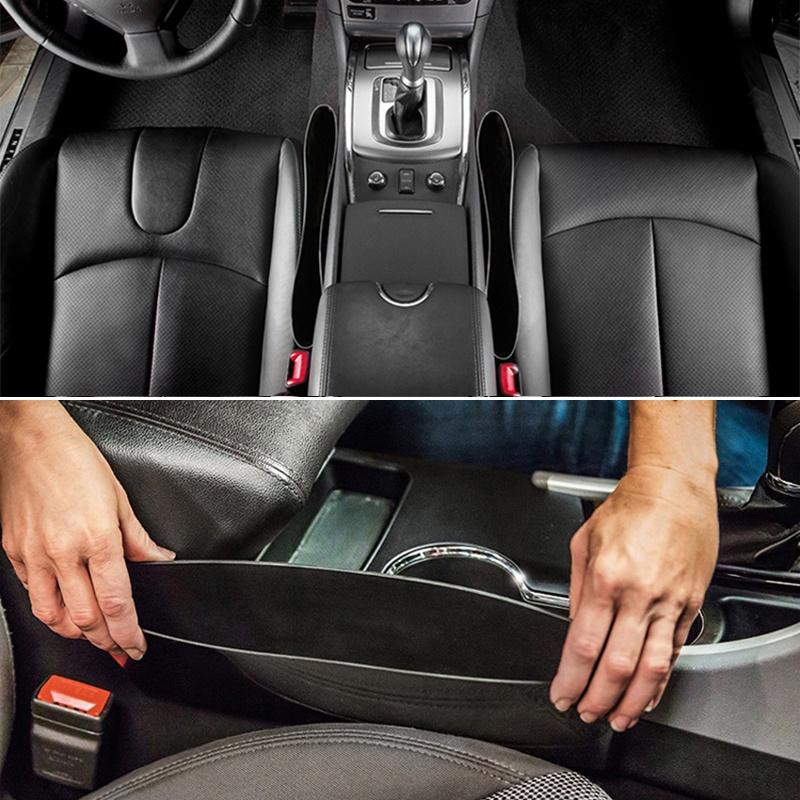 Hộp đựng đồ gắn khe ghế ngồi xe hơi có giá đỡ