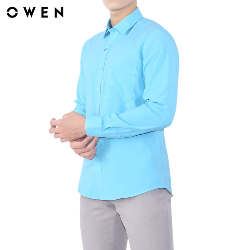 OWEN - Áo sơ mi nam Dài tay form Regular Fit chất liệu Nano 1 màu  - AR22305DT